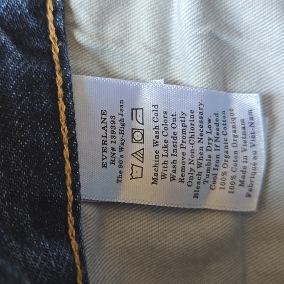 Everlane, The 90's Way-High Jean, Blue, EUC, Women's 28 Long - Picture 15 of 16
